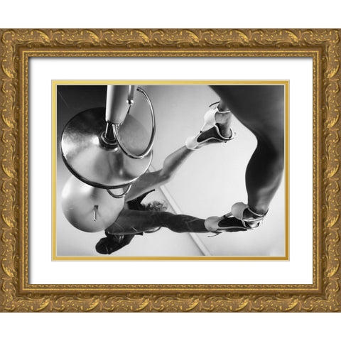 upside down Gold Ornate Wood Framed Art Print with Double Matting by Anton, Rostovskiy