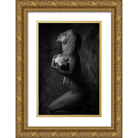 Journey Gold Ornate Wood Framed Art Print with Double Matting by Blom, Therese