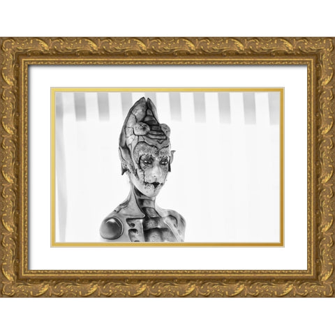 Alien Gold Ornate Wood Framed Art Print with Double Matting by Klesse, Andreas
