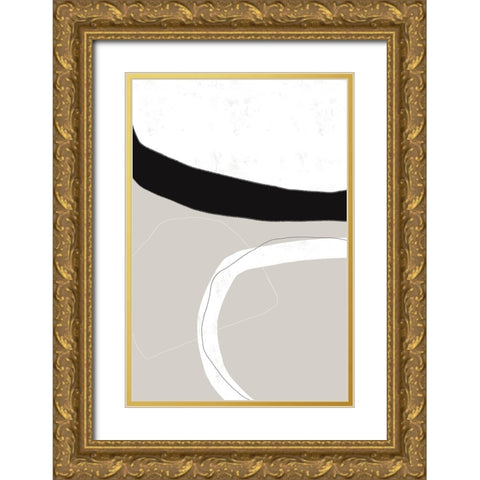 Facing It Gold Ornate Wood Framed Art Print with Double Matting by Uplusmestudio