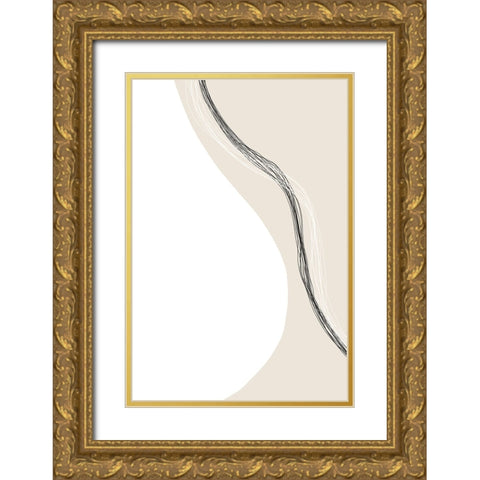Sorted And Calm Gold Ornate Wood Framed Art Print with Double Matting by Uplusmestudio