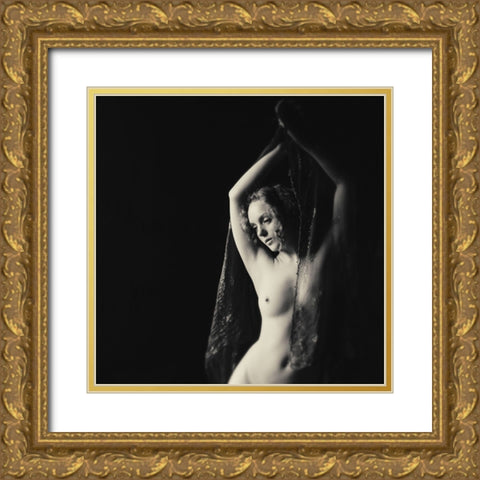 Beautiful Ivory Gold Ornate Wood Framed Art Print with Double Matting by Brackstone, Mel