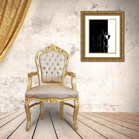 Game light Gold Ornate Wood Framed Art Print with Double Matting by Perfoncio, Margareth