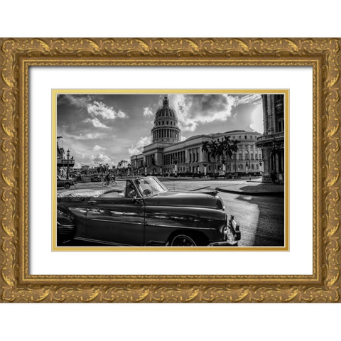 El Capitolio Gold Ornate Wood Framed Art Print with Double Matting by Morishige, Koji