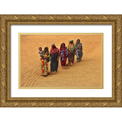 Woman Worker Gold Ornate Wood Framed Art Print with Double Matting by Mahabub Hossain, Md