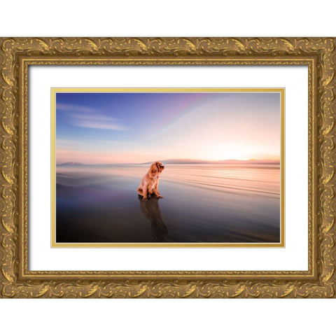 Cookie Gold Ornate Wood Framed Art Print with Double Matting by Zielinska, Barbara