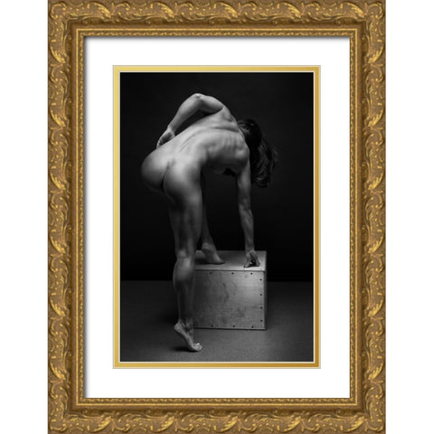 Bodyscape Gold Ornate Wood Framed Art Print with Double Matting by Belovodchenko, Anton