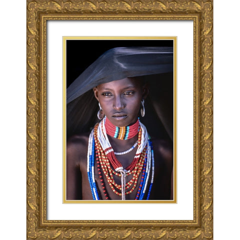 Arbore allure Gold Ornate Wood Framed Art Print with Double Matting by Cole, Trevor