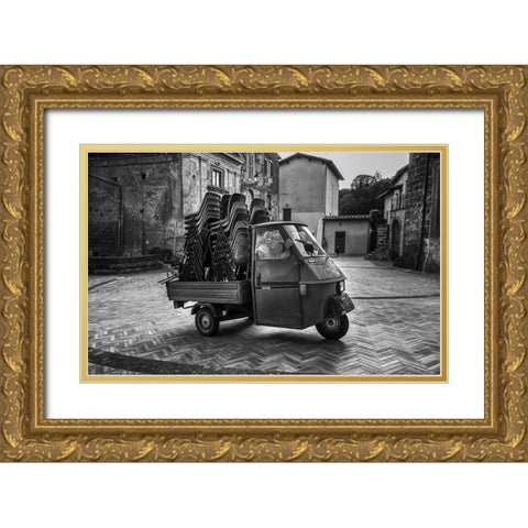 Forever young Gold Ornate Wood Framed Art Print with Double Matting by Grimaldi, Giuseppe