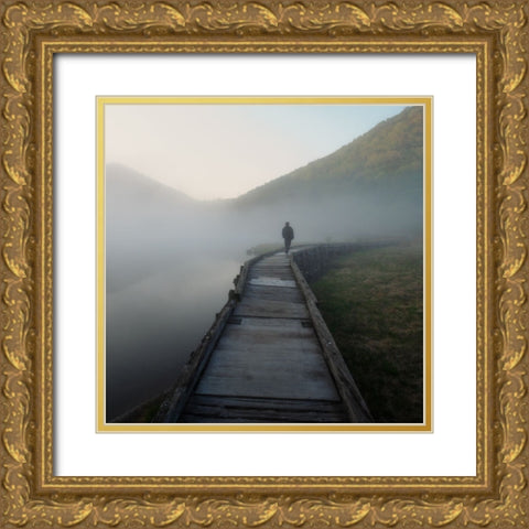 Untitled Gold Ornate Wood Framed Art Print with Double Matting by Tsunoda, Kazuyuki