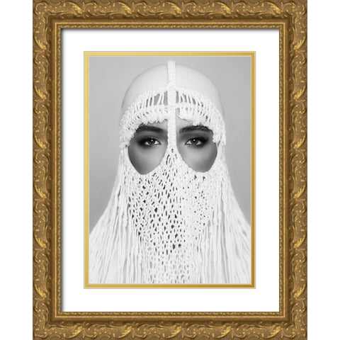 arabic Gold Ornate Wood Framed Art Print with Double Matting by Hamidnezhad, Amin