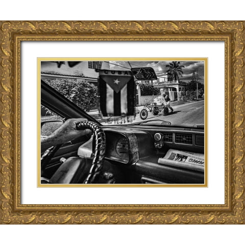 DrIVing Gold Ornate Wood Framed Art Print with Double Matting by Bauer, Andreas
