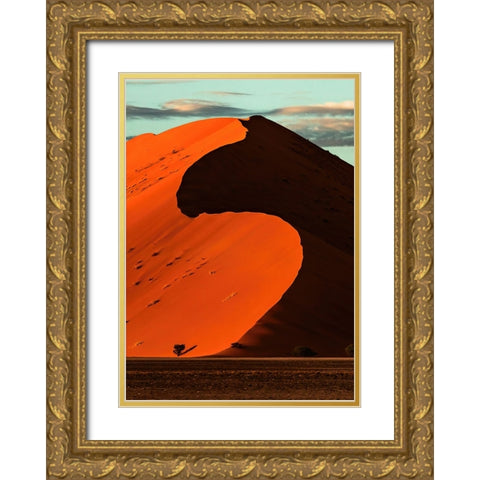 Qsq Gold Ornate Wood Framed Art Print with Double Matting by Jin, Jie