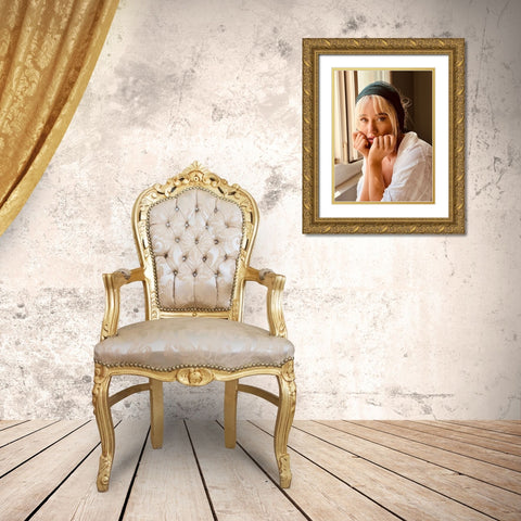Portrait Gold Ornate Wood Framed Art Print with Double Matting by Sasani, Behrouz