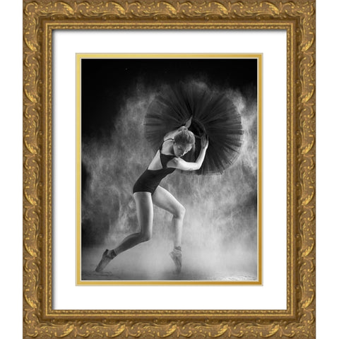 Fight 1 Gold Ornate Wood Framed Art Print with Double Matting by Muliani Hartojo, Angela