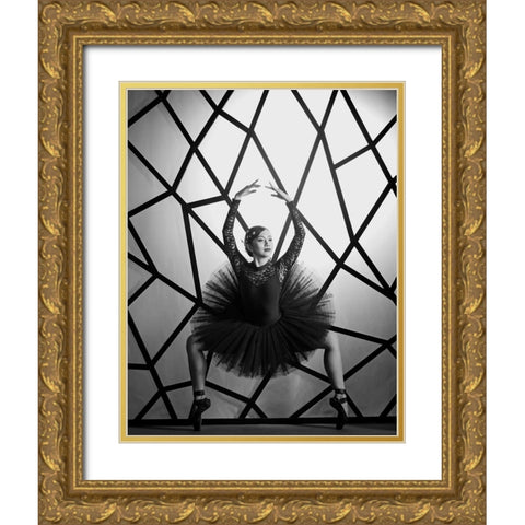 Spider Gold Ornate Wood Framed Art Print with Double Matting by Muliani Hartojo, Angela