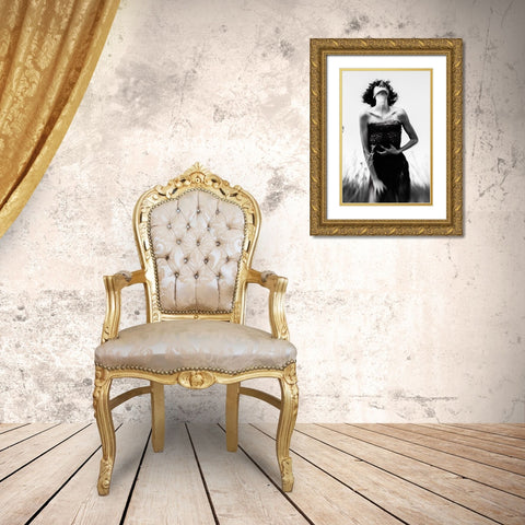 Untitled Gold Ornate Wood Framed Art Print with Double Matting by Bousca, Bogdan