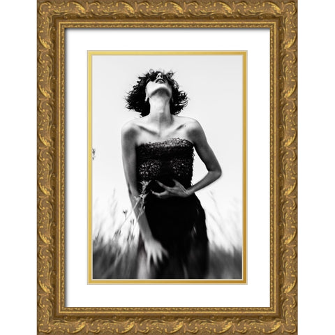 Untitled Gold Ornate Wood Framed Art Print with Double Matting by Bousca, Bogdan