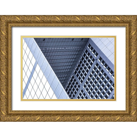 Grande Arche Geometry Gold Ornate Wood Framed Art Print with Double Matting by Wride, Linda