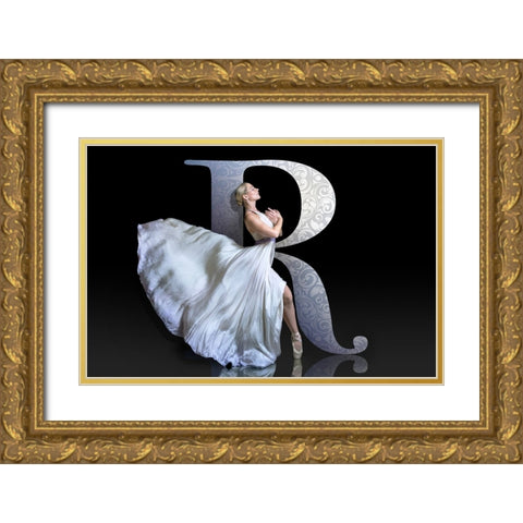 Danceelegance Gold Ornate Wood Framed Art Print with Double Matting by Egger, Marcel