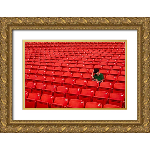 Lost... Gold Ornate Wood Framed Art Print with Double Matting by Nayyer Reza, Sayyed