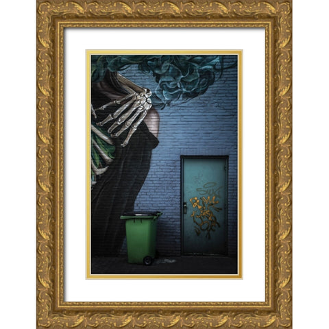 Refuse Container Gold Ornate Wood Framed Art Print with Double Matting by Claes, Gilbert