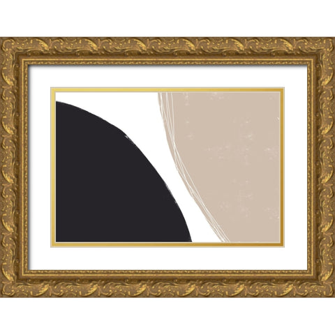 Joyful Harmony Gold Ornate Wood Framed Art Print with Double Matting by Uplusmestudio