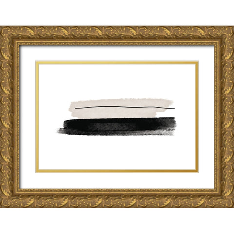 Two Plus One Gold Ornate Wood Framed Art Print with Double Matting by Uplusmestudio