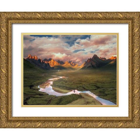 The Way Home Gold Ornate Wood Framed Art Print with Double Matting by Lim, Jack