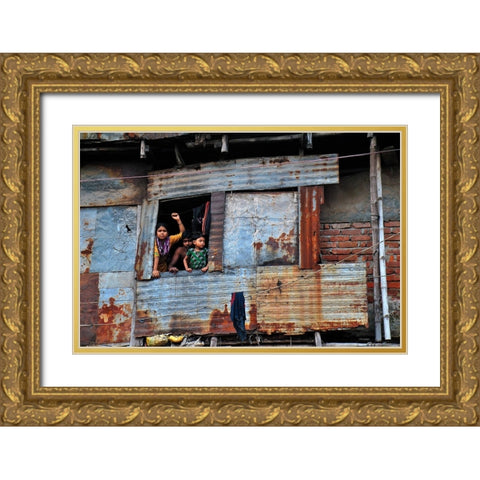 Curious Gold Ornate Wood Framed Art Print with Double Matting by Mahabub Hossain, Md