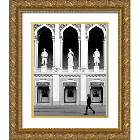 Walk And Look Gold Ornate Wood Framed Art Print with Double Matting by Alghasham, Kawthar