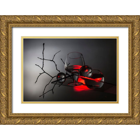 From The Series Qexperiments With Glassq Gold Ornate Wood Framed Art Print with Double Matting by Popov, Evgeniy