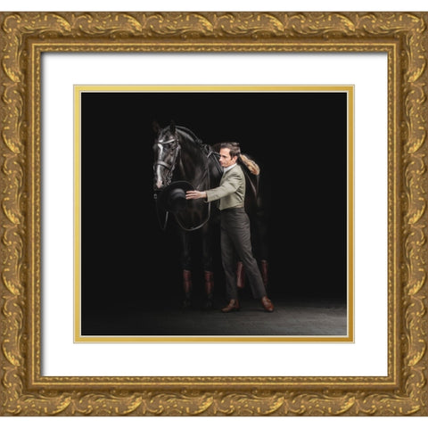 The HataÂ€B Gold Ornate Wood Framed Art Print with Double Matting by Weerink, Celine
