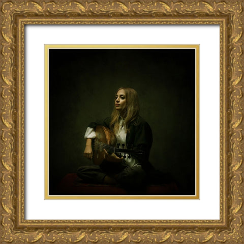 Persian Musician Gold Ornate Wood Framed Art Print with Double Matting by Hasheminasab, Moein
