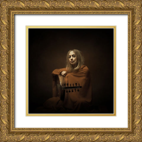 Persian Musician Gold Ornate Wood Framed Art Print with Double Matting by Hasheminasab, Moein