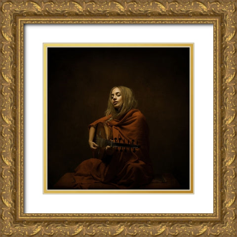 Persian Musician Gold Ornate Wood Framed Art Print with Double Matting by Hasheminasab, Moein