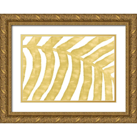 LEAF YELLOW Gold Ornate Wood Framed Art Print with Double Matting by 1x Studio II