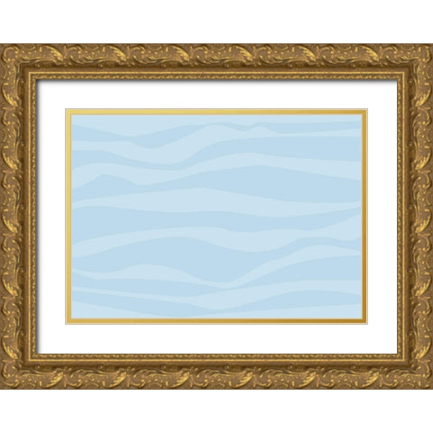 Waves Gold Ornate Wood Framed Art Print with Double Matting by 1x Studio II