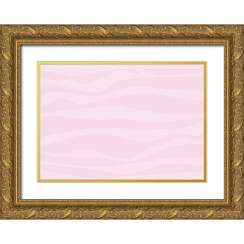 Waves Pink Gold Ornate Wood Framed Art Print with Double Matting by 1x Studio II