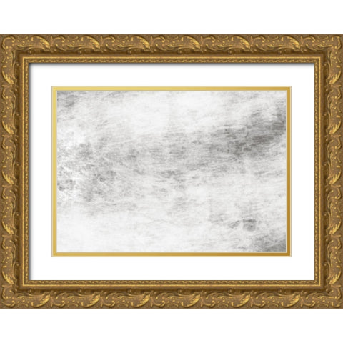 Abstract Mono Gold Ornate Wood Framed Art Print with Double Matting by 1x Studio II