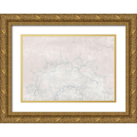 ABSTRACT MANDALA Gold Ornate Wood Framed Art Print with Double Matting by 1x Studio II