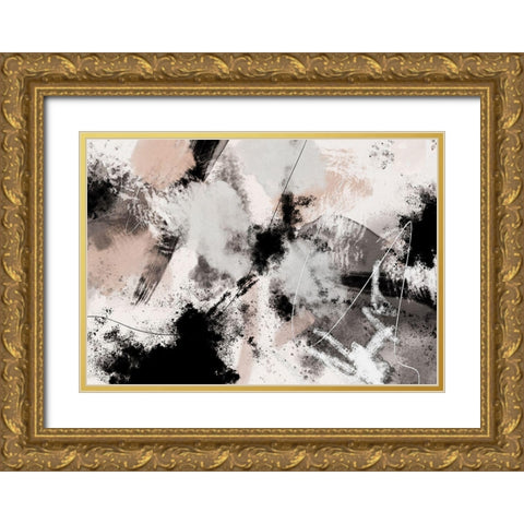 Splash Storm 02 Gold Ornate Wood Framed Art Print with Double Matting by 1x Studio II