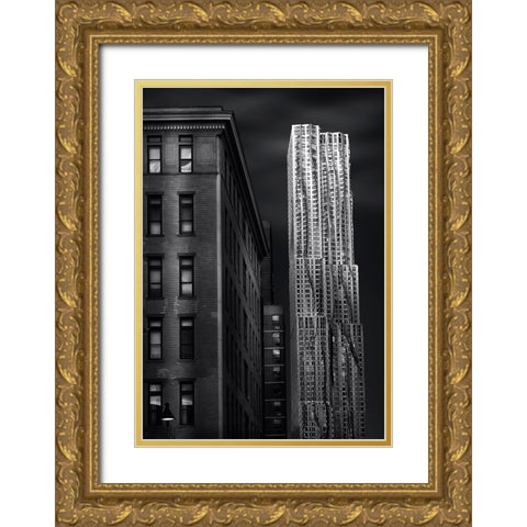 New York Streets Gold Ornate Wood Framed Art Print with Double Matting by Garcia, Helena