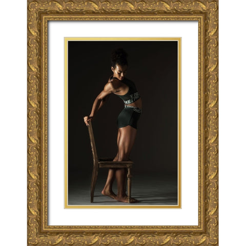About Using A Chair I Gold Ornate Wood Framed Art Print with Double Matting by K. Schoeps, Axel
