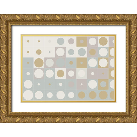 Bubble Cubes Gold Ornate Wood Framed Art Print with Double Matting by 1x Studio II