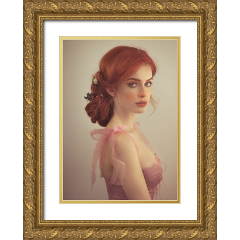 Rachellka Gold Ornate Wood Framed Art Print with Double Matting by Durisova, Michaela