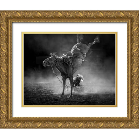 WhoS Win Gold Ornate Wood Framed Art Print with Double Matting by Ma, Frank