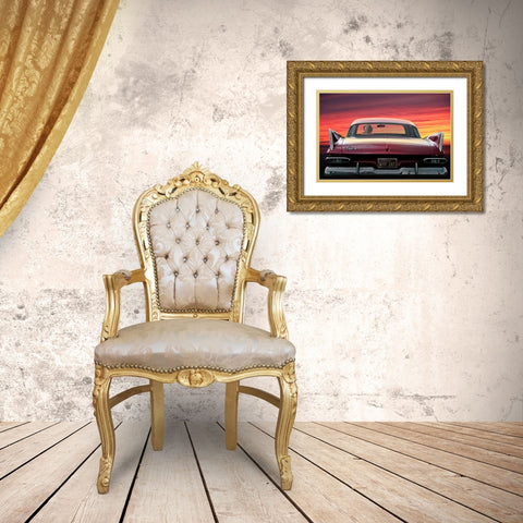 PLYMOUTH SAVOY Gold Ornate Wood Framed Art Print with Double Matting by Butterworth, Larry