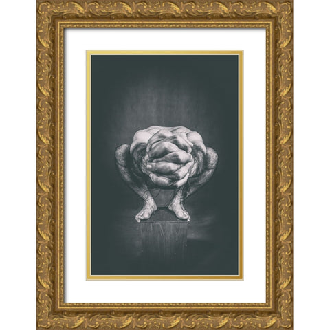 Body Portrait Gold Ornate Wood Framed Art Print with Double Matting by Saeidinia, Afshin