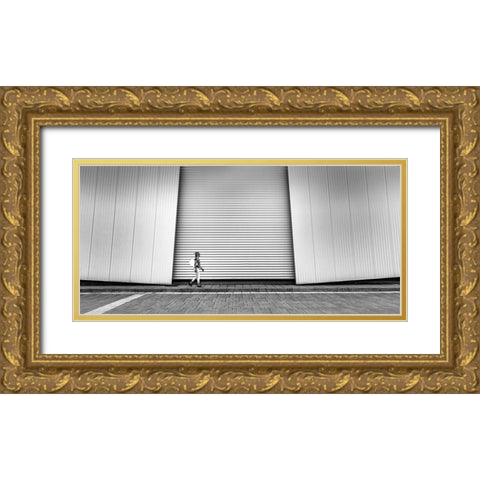 Street Gold Ornate Wood Framed Art Print with Double Matting by Toniolo, Giorgio
